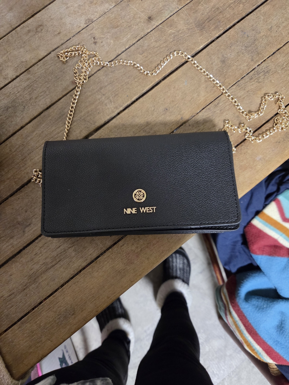 Nine West Black Chain Shoulder Bag